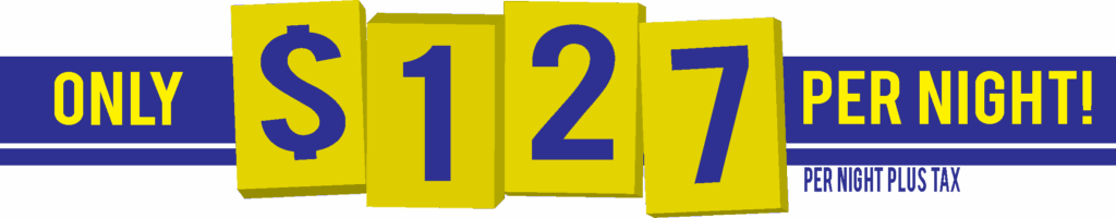 "Only $127 per night" graphic